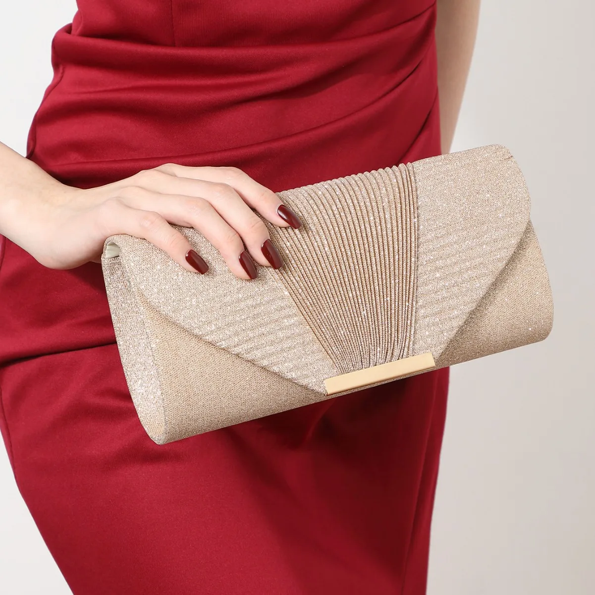 Sparkling Envelope Dinner Bags Ladies Prom Wedding and Party Shoulder Bags with Removable Chains Fashionable Sling Crossbody Bag
