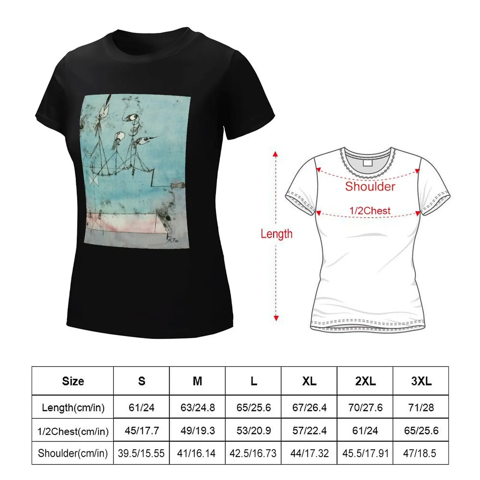 Twitterende Machine Met Handtekening | Paul Klee Twitter-Geïnspireerde T-Shirt Blouse Dames Vintage Kleding Zomer Tops T-Shirts Voor Vrouwen