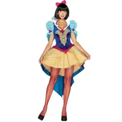 Deluxe Snow White Cosplay Costume Adult Anime Snow White Princess Fancy Dress Women Halloween Christmas Carnival Party Outfit