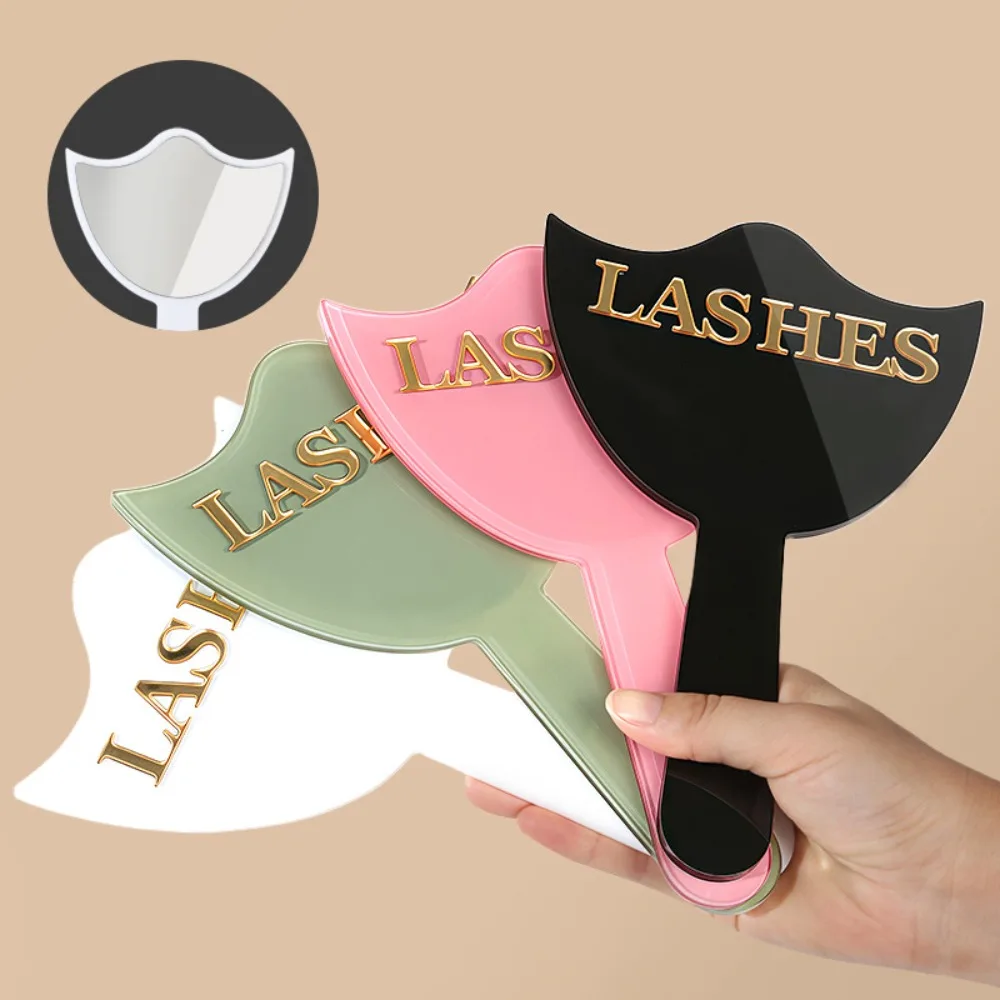 Handheld Mirror Eyelash Technician Photo Prop Lash Extension DisplayTools Acrylic Lash Beauty Mirror Blocking Tool 3D Effect