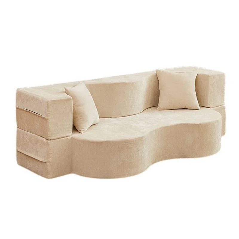 

Vacuum compression sofa pure sponge retro double home living room bedroom foldable modular sofa bed