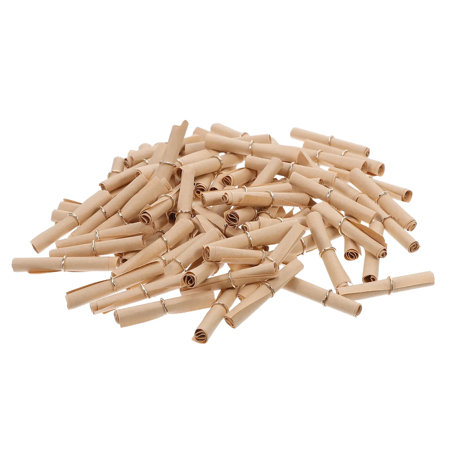 200Pcs Mini Writable Paper Scrolls Vintage Message Rolls Kraft Craft Paper for Wish Jar Bottle Decorations Valentine Parchment