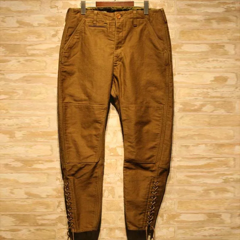 

Slim Fit Pure Cotton Casual Pants Small Footed Trousers Casual Khaki Workwear Youth Active Style mid Waist Nine Point Pants