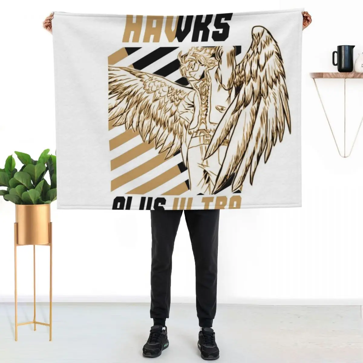 

Keigo Takami (Hawks) PLUS ULTRA Throw Blanket Wrinkle Resistant Lightweight Blanket