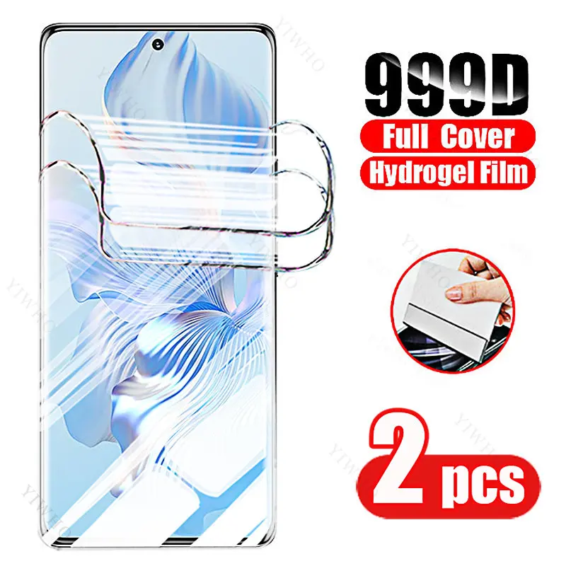 4to1 Camera Protective Glass for Honor 80 Full Cover Glue Screen Protector Soft Hydrogel Film for Huawei Honor80 6.67