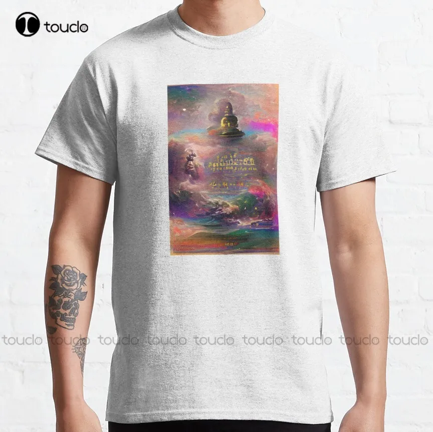 Golden Hour | Artificial Inteligence Generated Art Classic T-Shirt Mens White Tee Shirts Funny Art Streetwear Cartoon Tee Xs-5Xl