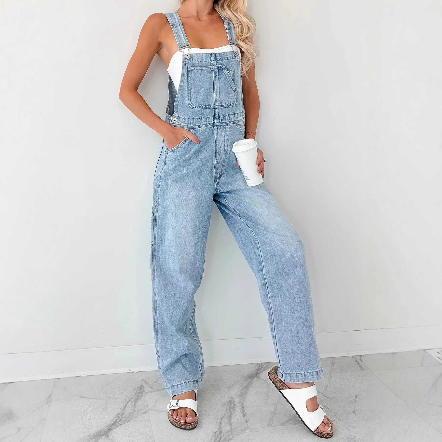 

Women's Versatile Trendy Workwear Denim Overalls Autumn Fashion 2025 New Arrivals Comfortable Fit Classic Style