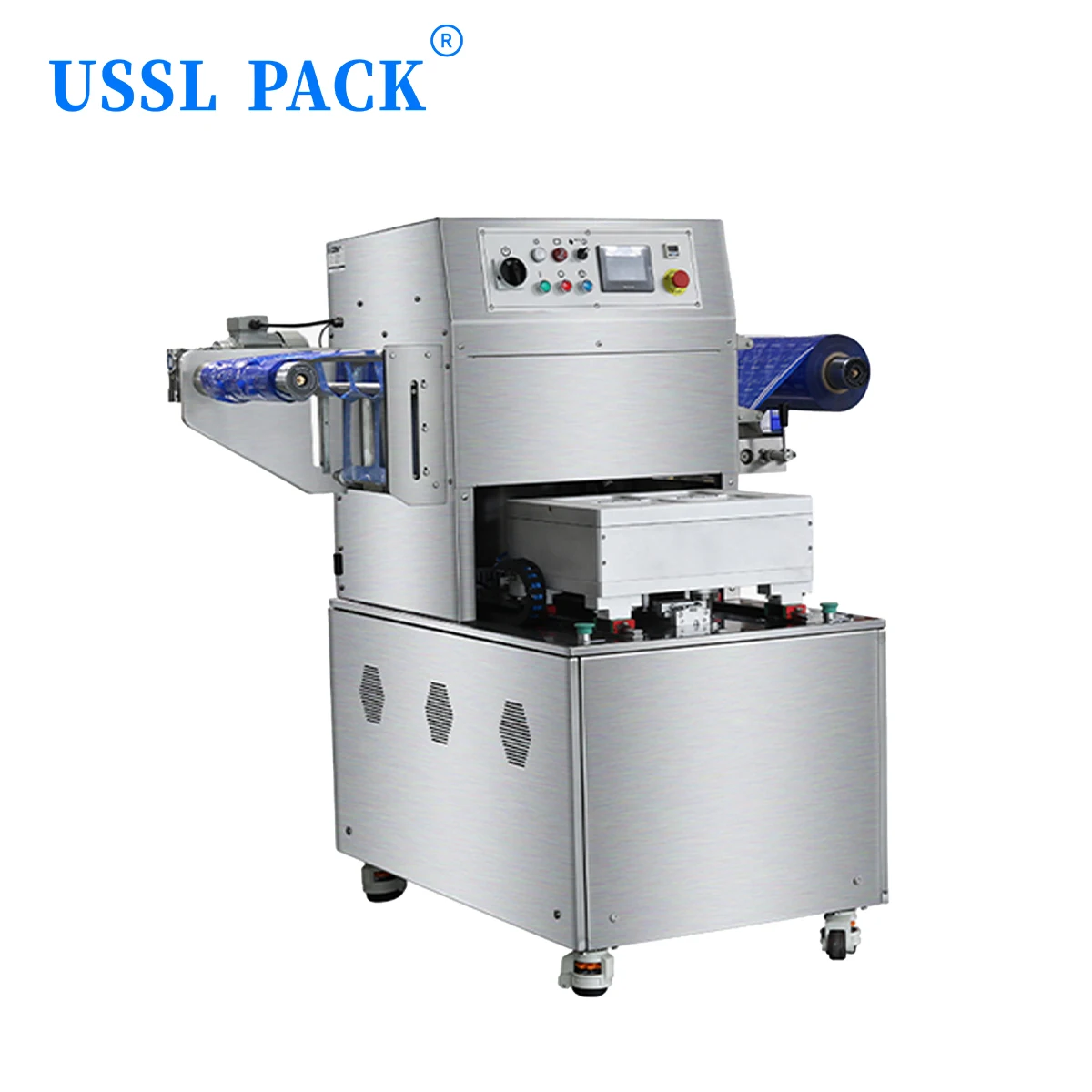HVT-450M/2 Full Stainless Steel MAP Tray Sealer Seafood Fish Trays Aquatic Product Processing Pack Auto Tray Sealing Machine
