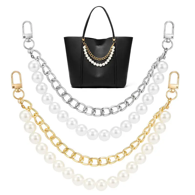 

1PCS Trendy Artificial Pearl Bag Charms for Handbag Flower Purse Extender Chain Jewelry for Women and Girls