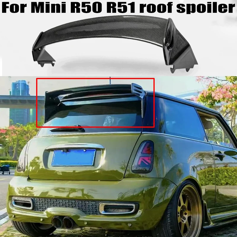 

For BMW Mini R50 R51 Cooper S 2001-2006 high quality Carbon Fiber Car Rear trunk cover Top Roof wings spoiler Airfoil