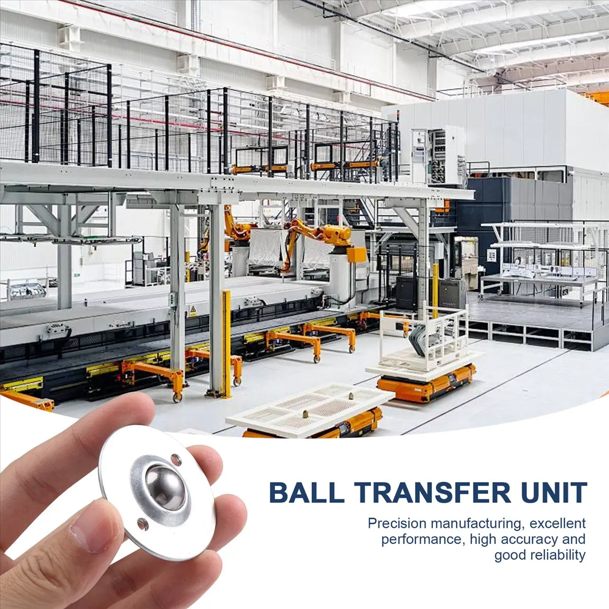 MALL 10Pcs -16B 5/8-Inch Bearing Steel Roller Ball Flange Conveyor Transfer Unit
