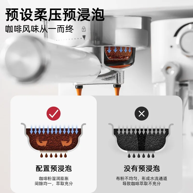 Espresso Coffee Maker 20 Bar Pressure Touch Screen Auto Milk Frothing Integrated Grinder Machine for Home Barista