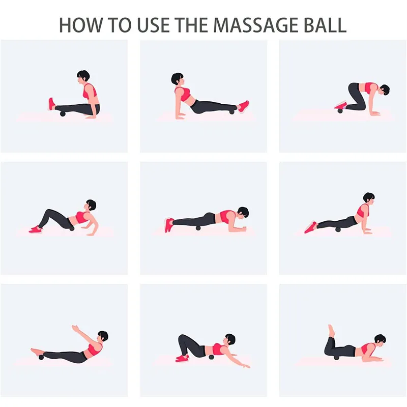 6.3 سنتيمتر المحمولة جهاز تدليك تدليك كرات لاكروس ل الليفي العضلي الإصدار الزناد نقطة العضلات عقدة الساق الرقبة الذراع العضلات الاسترخاء