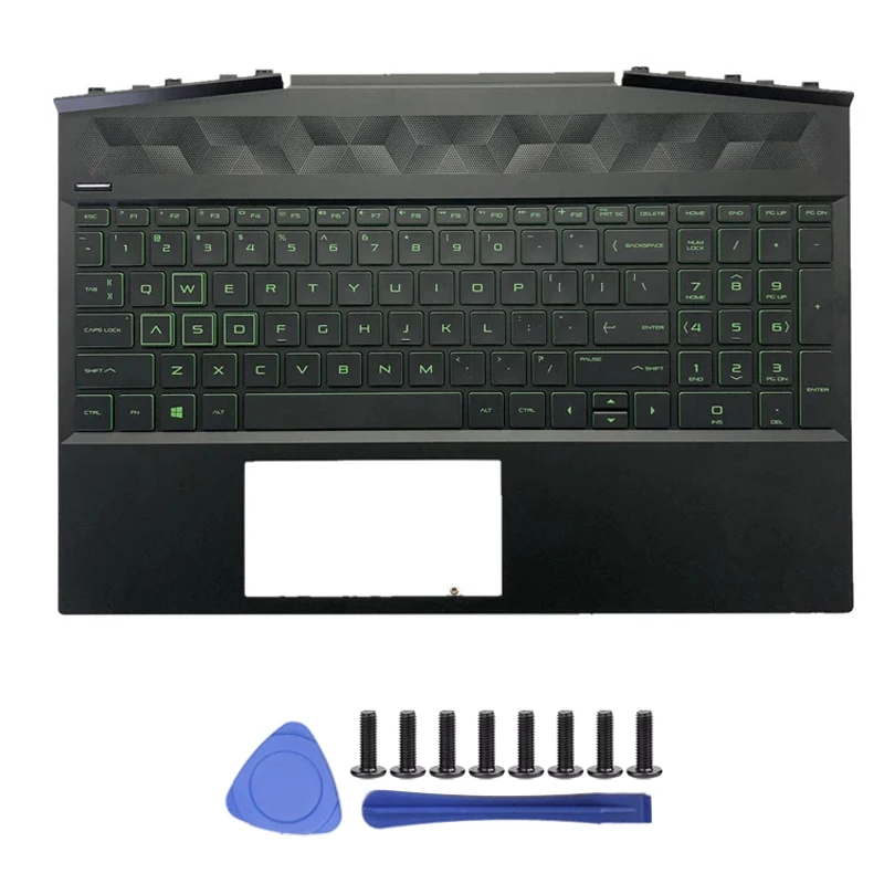 

Для HP Pavilion 15-DK Series серебристый, зеленый, фиолетовый L57593-001 AP2K8000320 AP2K8000300подставка для рук для ноутбука, клавиатура с подсветкой/нижняя часть корпуса