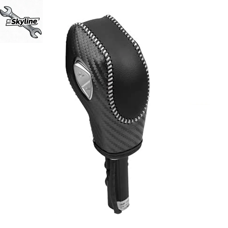 Car PU Carbon Look Gear Shift Knob Cover