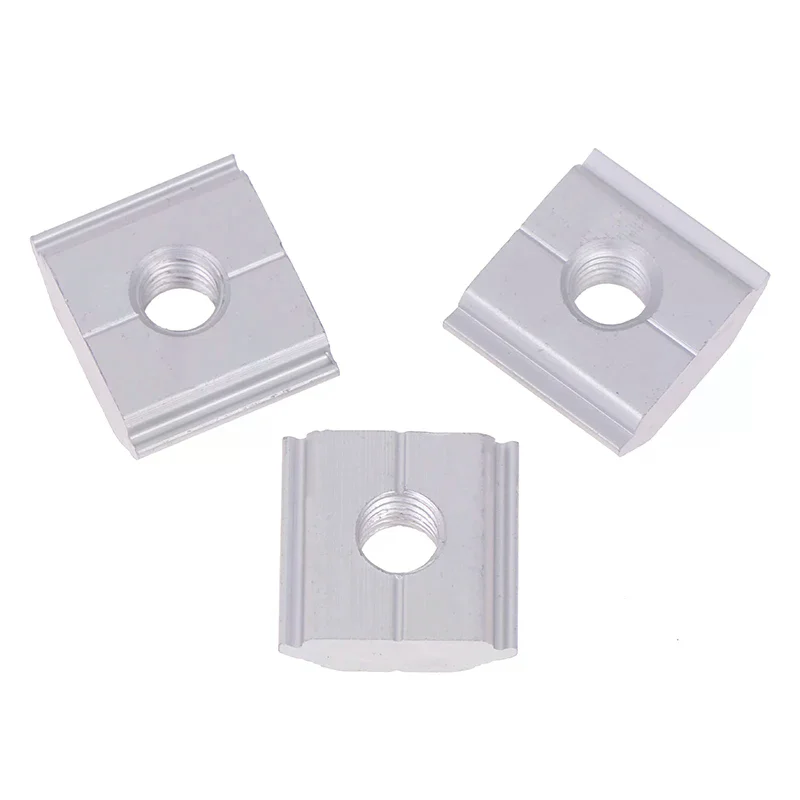 5pcs 21.2mm 22.3mm 23.7mm Solar Panel Mounting Aluminum Alloy Bracket End Mid Clamp T-Blocks Square Nuts M8 T-Sliding Nut