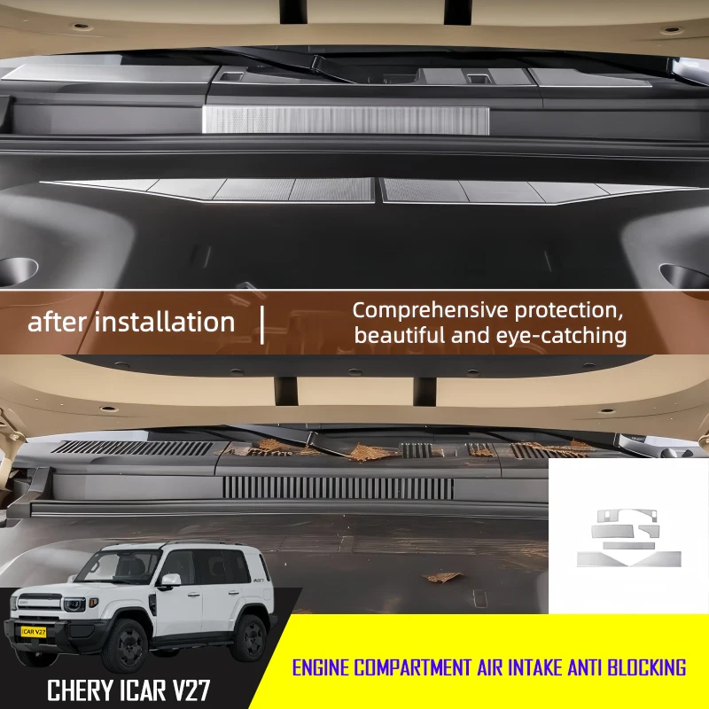 

Auto Air Intake Dust Cover Fit for Chery ICAR V27 2026 Engine Compartment Air Intake Anti Blocking Interior Protective Parts