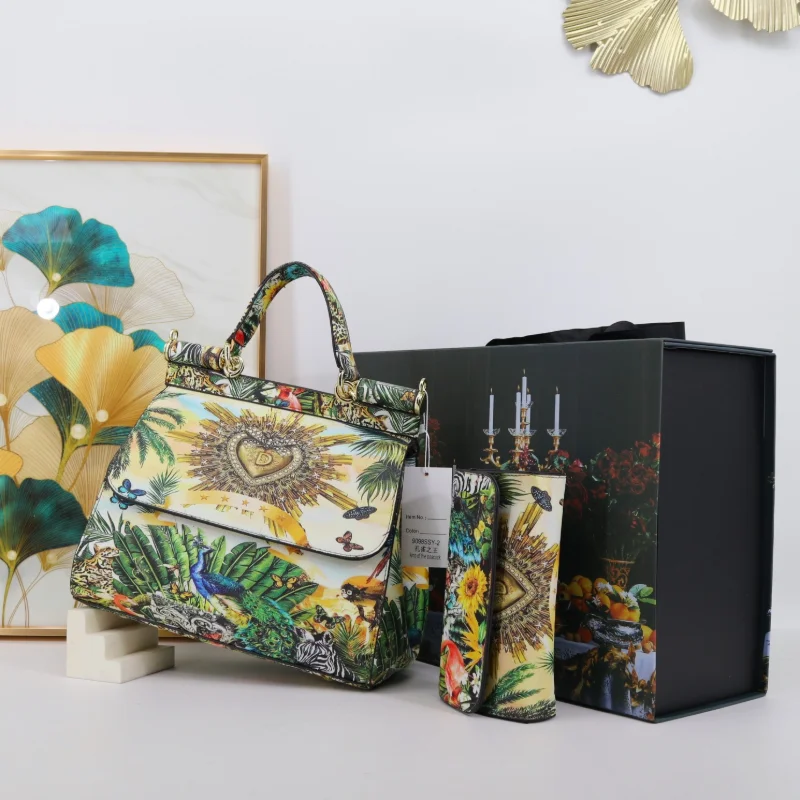 حقيبة دلو مطبوعة أوروبية وأمريكية جديدة لعام 2026 حقيبة يد رائجة البيع للنساء