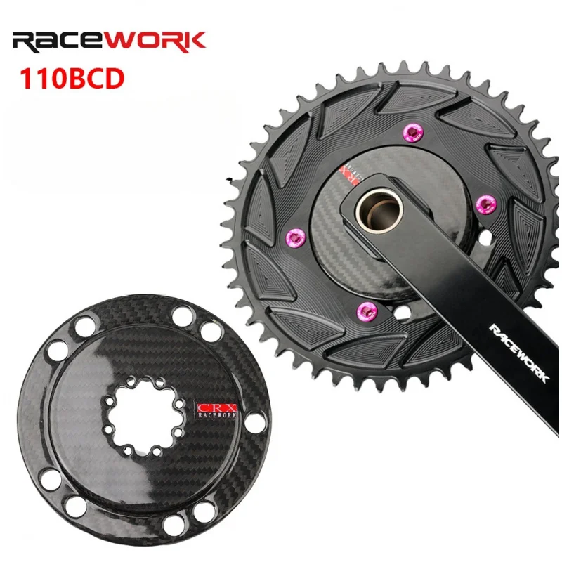 

Преобразователь звездочки RACEWORK с болтами 3/8, адаптером прямого монтажа 110BCD с 4/5 отверстиями для Shimano 105- и шатунов SRAM GXP