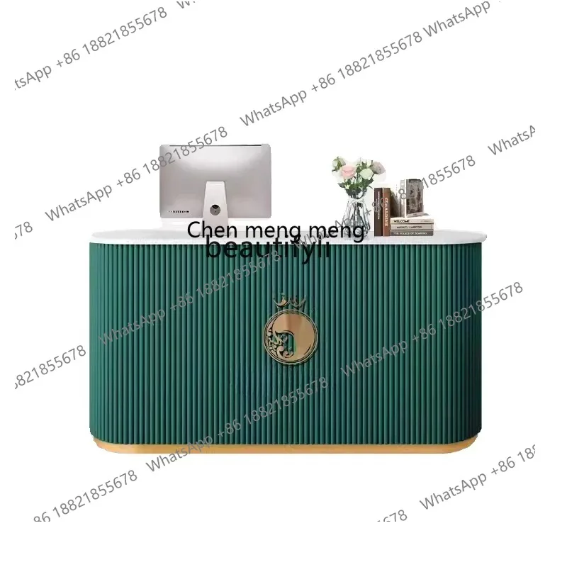 S7486 ss Special Offer Simple Modern Clothing Store Bar Counter Nail Shop Barber Shop Cashier Desk Beauty Salon Reception Desk