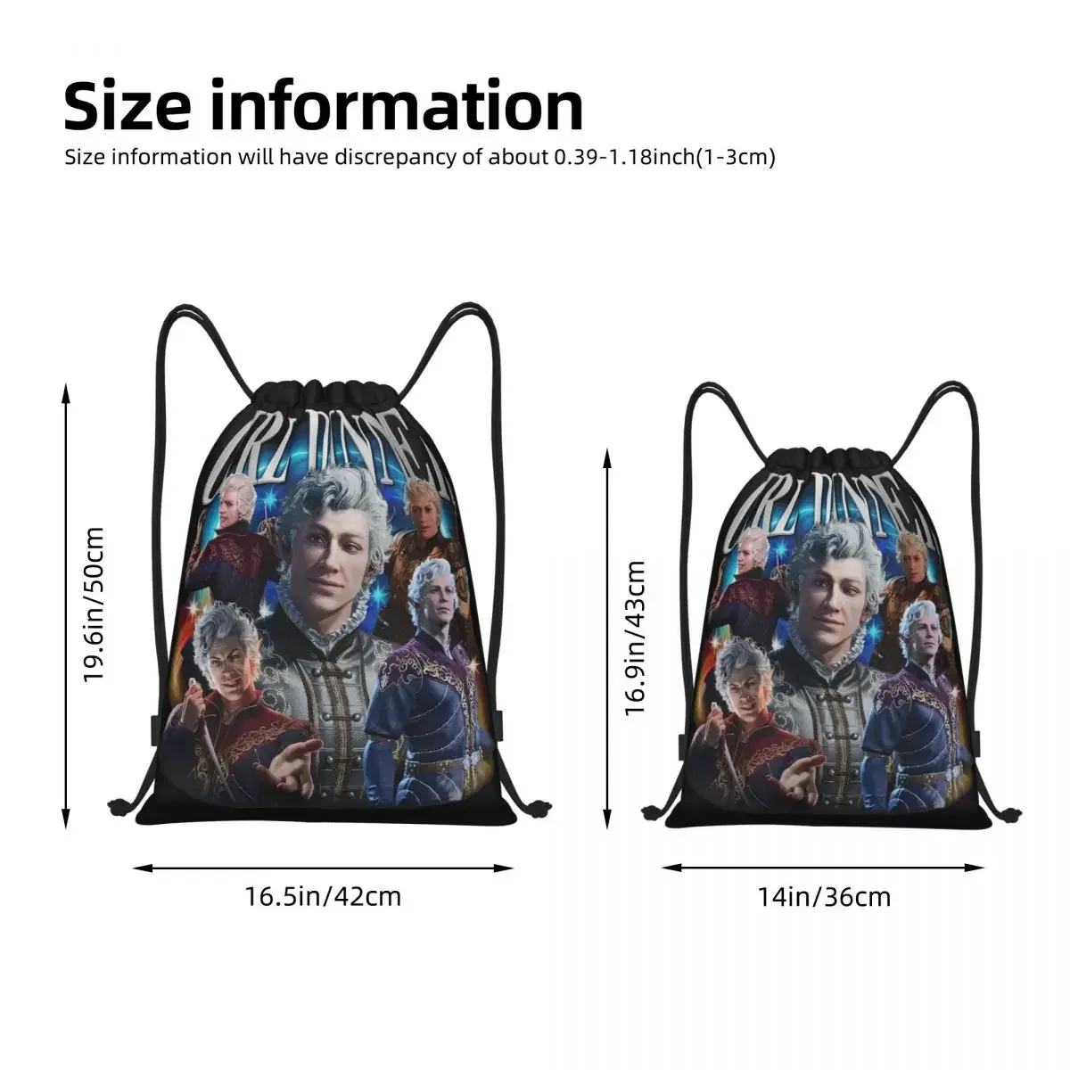 Vintage Astarion Girl Dinner Drawstring Backpack Sports Gym Bag BG3 String Sackpack for Running