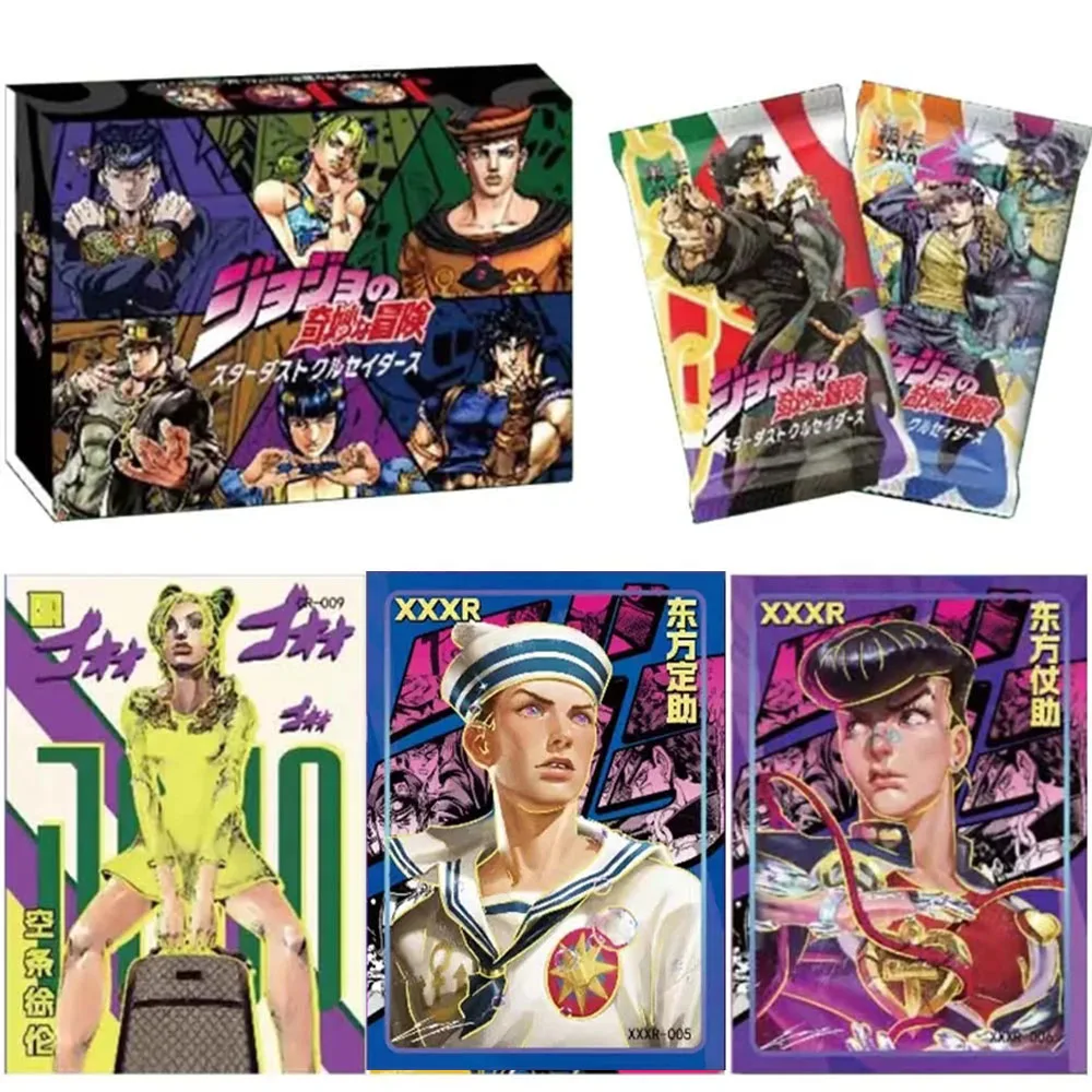 JoJo Card  Bizarre Adventure Card Limited Edition Photo-engraved Flash Crystal Mounting Embossed Collectible Card Toys Gifts