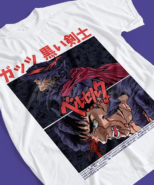 T-shirt For Anime Berserk Armour Transformación Guts