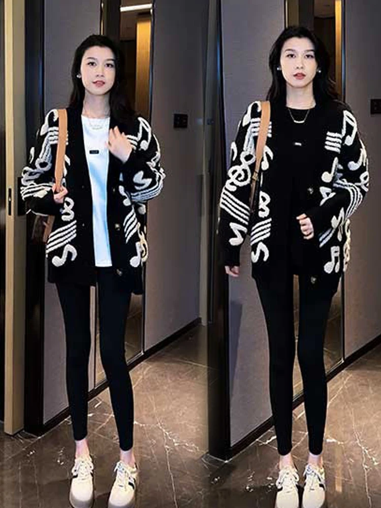 

Женский вязаный кардиган Bla Long Sve: модный, повседневный, средней длины, с V-образным вырезом, на пуговицах, в стиле кэжуал-шик