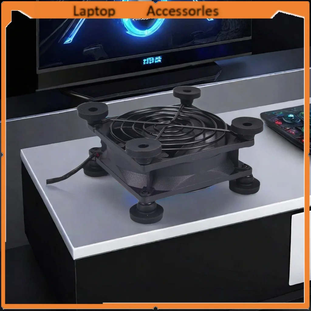 HJ Quiet 80mm USB Fan, 5V USB Portable Cooling Fan for Flat Panel Xbox DVR Playstation Router TV Receiver Computer Cabinet Coole