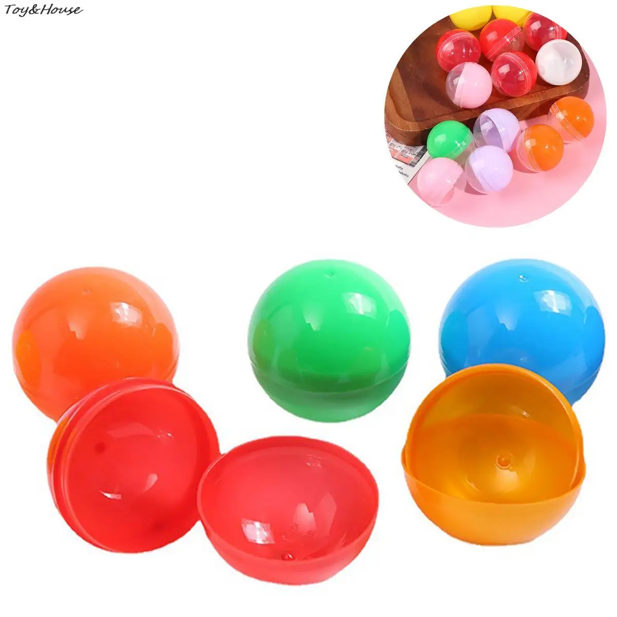 50Pcs Mini 32MM Clear Transparency Plastic Capsule Toy Surprise Ball Tiny Container Making Things Model toy