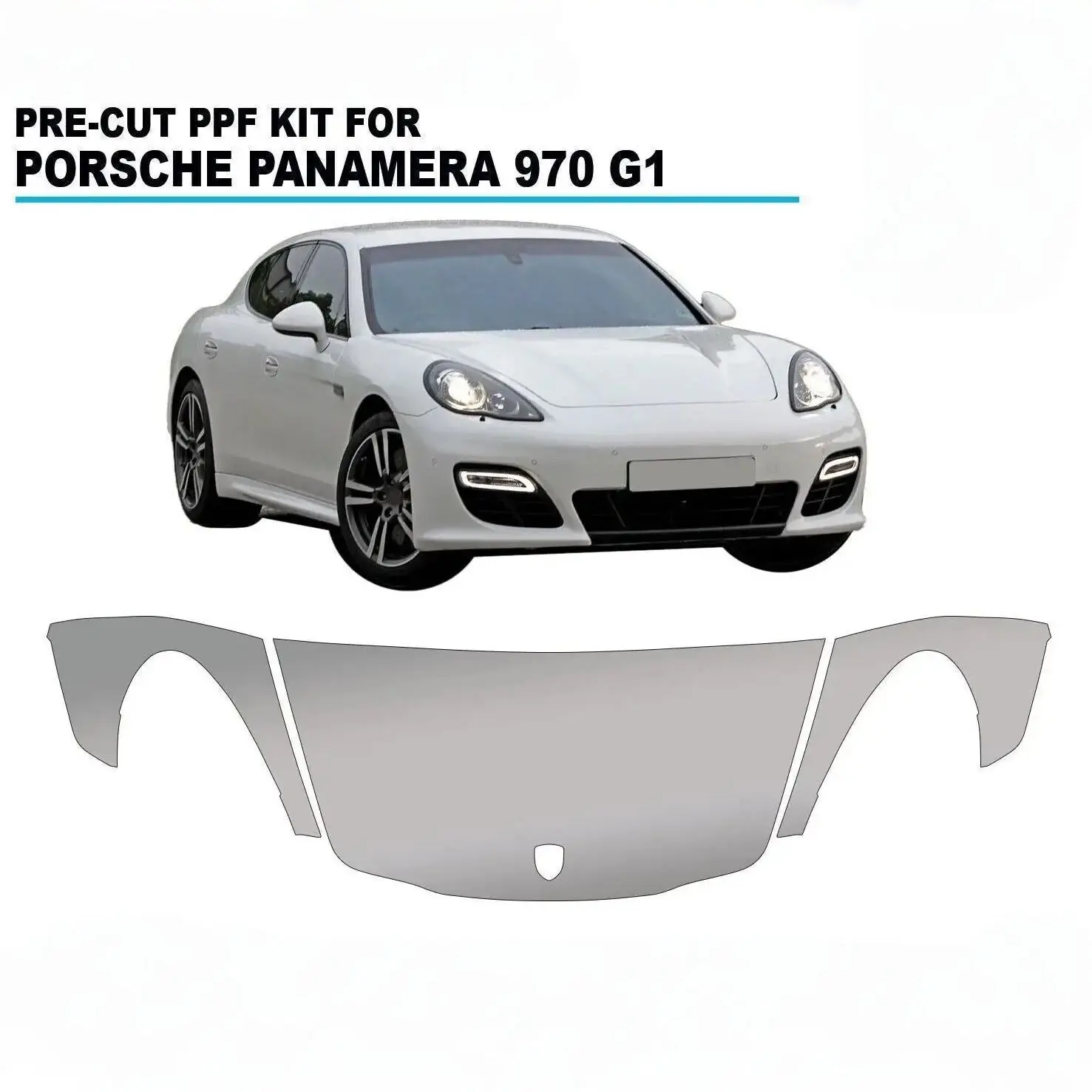 

For Porsche Panamera 970 G1 2010-2016 TPU Bumper Scratch-Resistant Self-Healing Paint Protection Film Invisible Pre-cut PPF Kit
