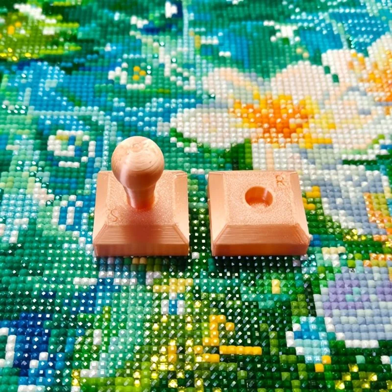 3D-Druck-Prägewalze, Diamant-Punkt-Bohrer, abnehmbare ergonomische Bürste, handgefertigtes mehrfarbiges Diamantmalerei-Werkzeugset – Detail 13