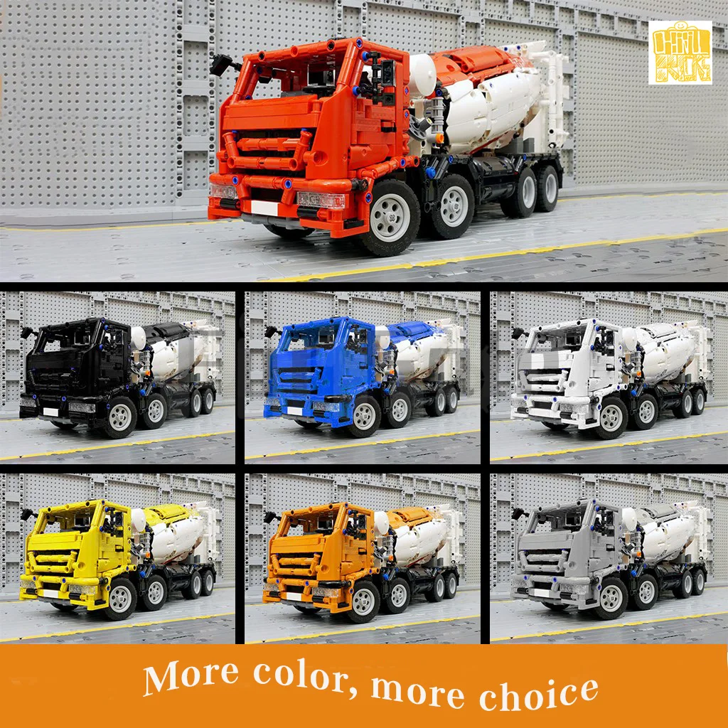 Moc-46913 Mixer Truck Model With PDF Drawings Building Blocks Bricks Kids Educational DIY Toys Birthday Christmas Gifts