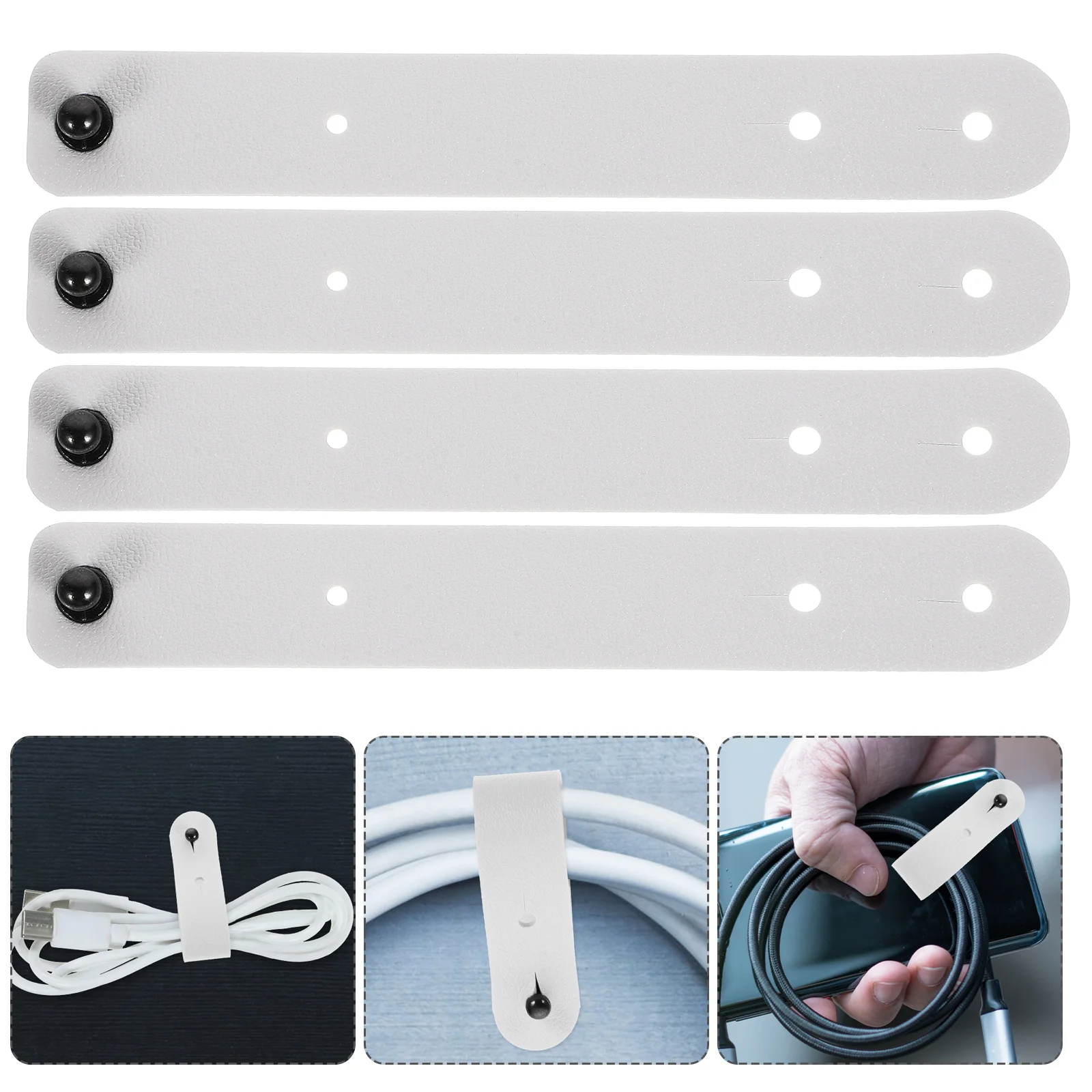 

5Pcs Cable Organizer Cord Ties Holder Wire Management Strap Earphones Data Cables Mens Stocking Stuffers