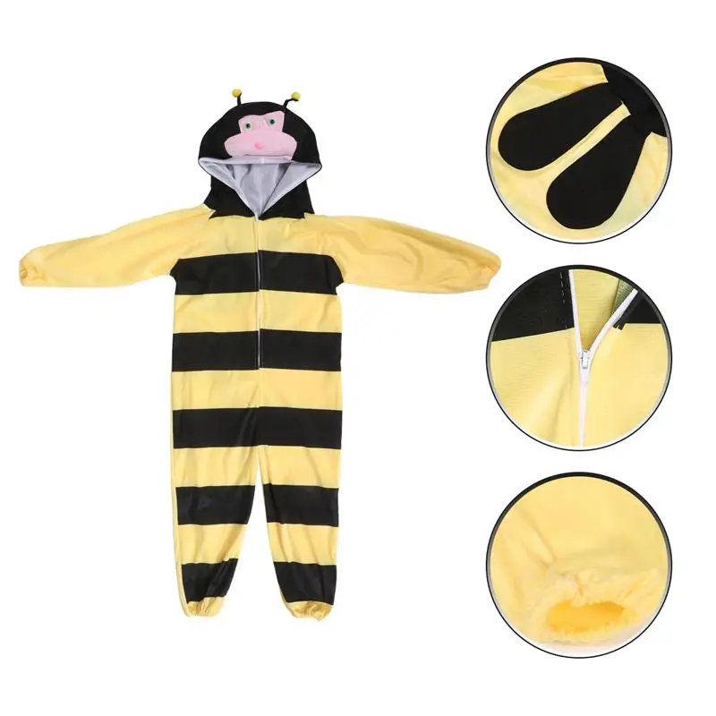 Bee Costume Animal Bodysuit Romper Halloween Costume Partywear For Kids Dress-Up Cosplay Outfit Animal Costume Accessory