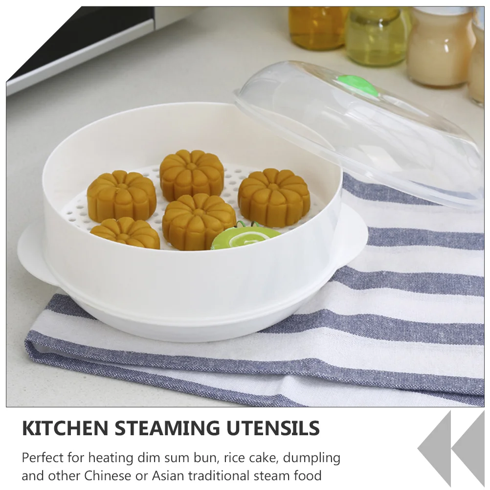 

Double Layer Plastic Steamer Microwave Food Steaming Vegetable Cooking Kitchen Steamed Container Steamer Utensils Kitchen