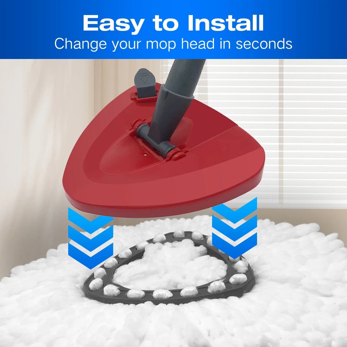 Spin Mop Head For O Cedar Spin Mop , 3 Packs Replacement Spin Mop Refill , Only Fit for O-cedar Triangle Spin Mop