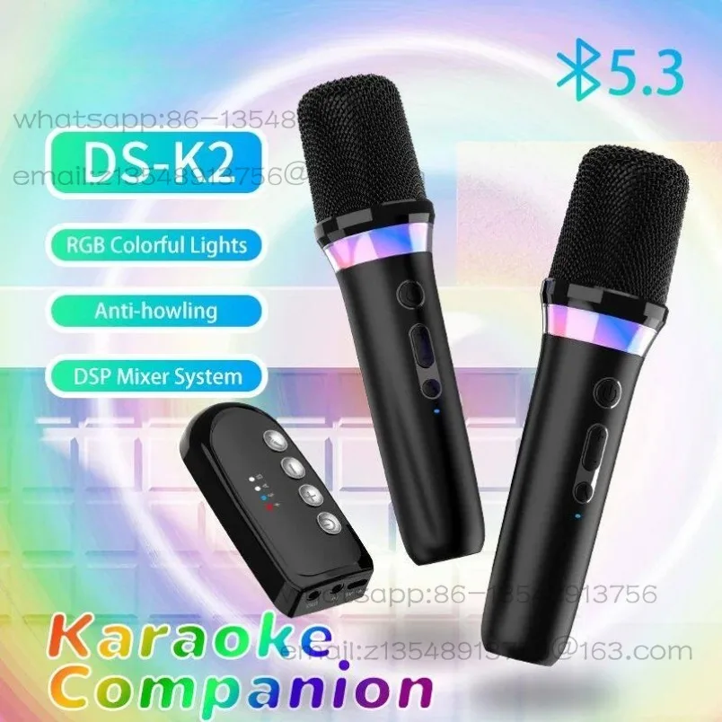 DS-K2 Karaoke Companion Bluetooth 5.3 Wireless Dynamic Micro