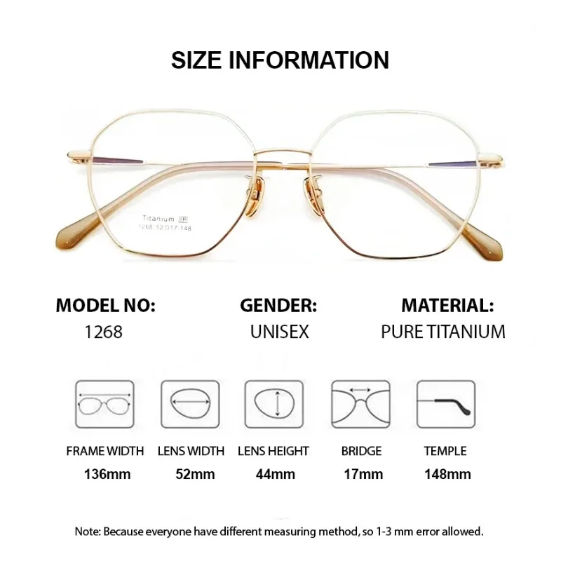 

KUXA восьмиугольные женские очки из чистого титана IP легкие очки высшего качества в оправе оптические линзы мужские очки близорукость для чтения Gl