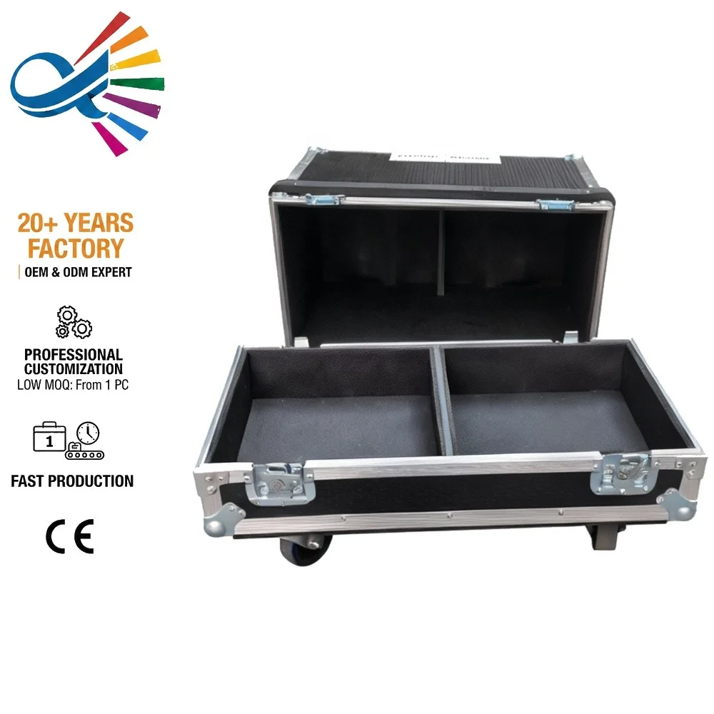 2IN1 Speaker Amplifier Flight Case Heavy Duty Protection IP65 for Stage Audio Equipment High Power Sound System Road Box