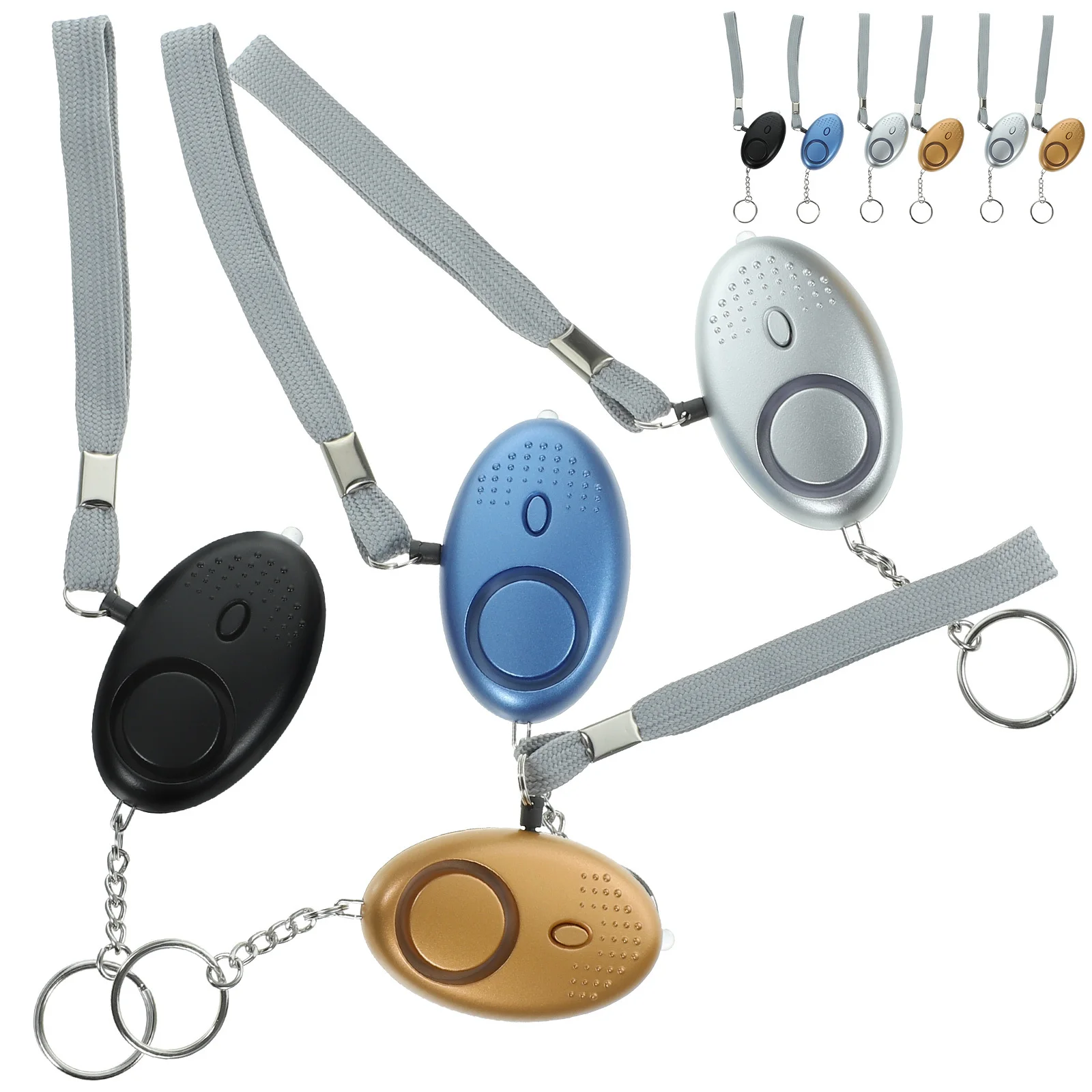 10 stuks persoonlijk veiligheidsalarm sleutelhanger noodalarm 130db luide sirene LED-licht voor buiten hardlopen wandelen kamperen reizen