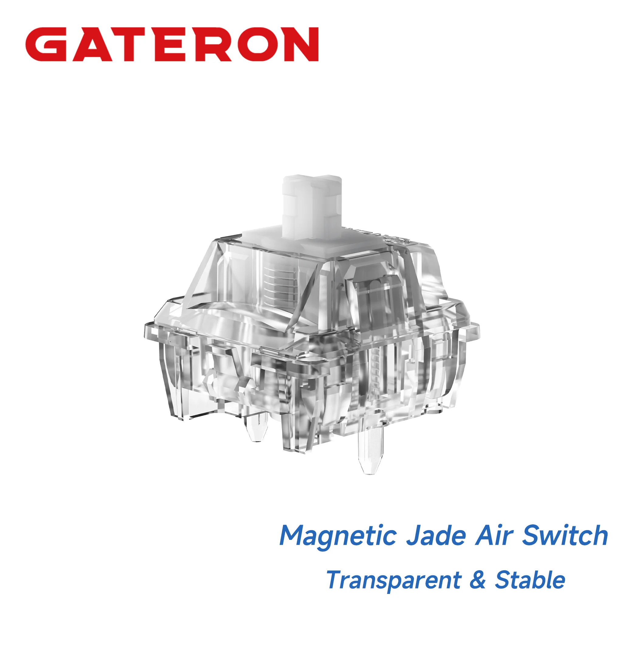 GATERON Magnetic Jade Air Switch, Linear, Freely Setting, RT, Dual-rail Hall Sensor HE Effect Magnetic Keyboard Gaming Office