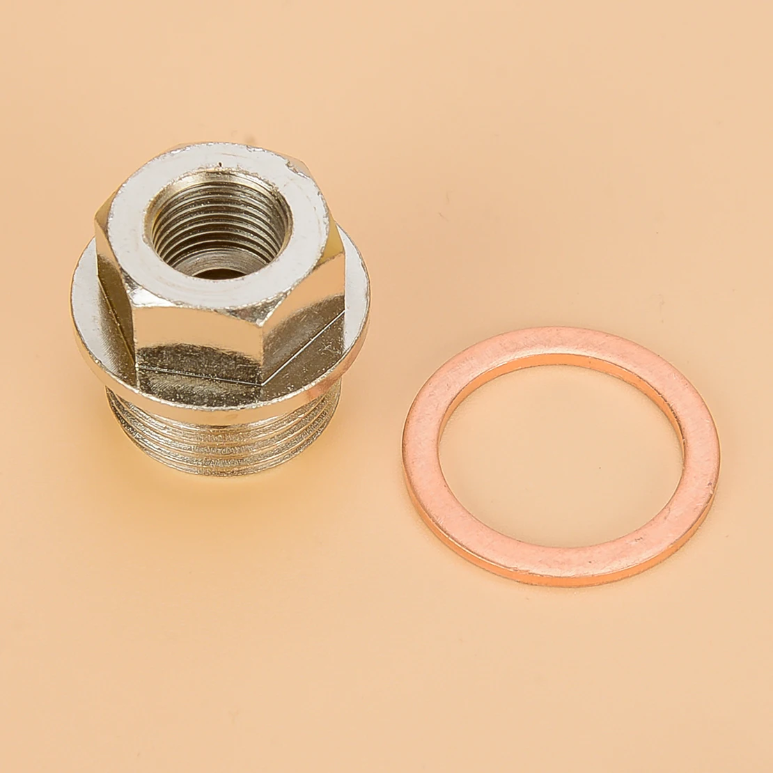 Sensor Adapter Fitting M18x1.5mm to 1/8NPT Oil Water Pressure Temp Silver Fit for Universal New