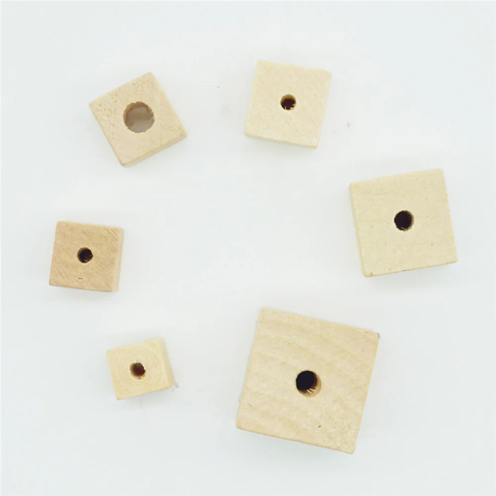

100Pcs Wooden Square Beads Premium Material DIY Bracelet Necklace Jewelry Making Accessories 20mm Kit DIY Beads