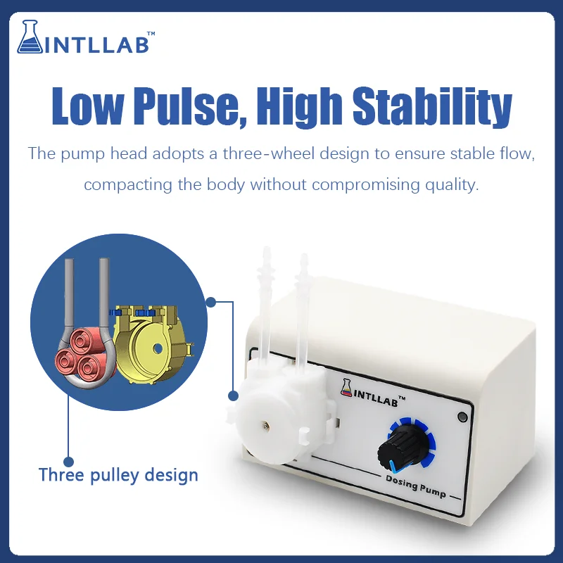 Перистальтический жидкостный насос INTLLAB, дозирующий насос для аквариума, лабораторный Анализатор воды