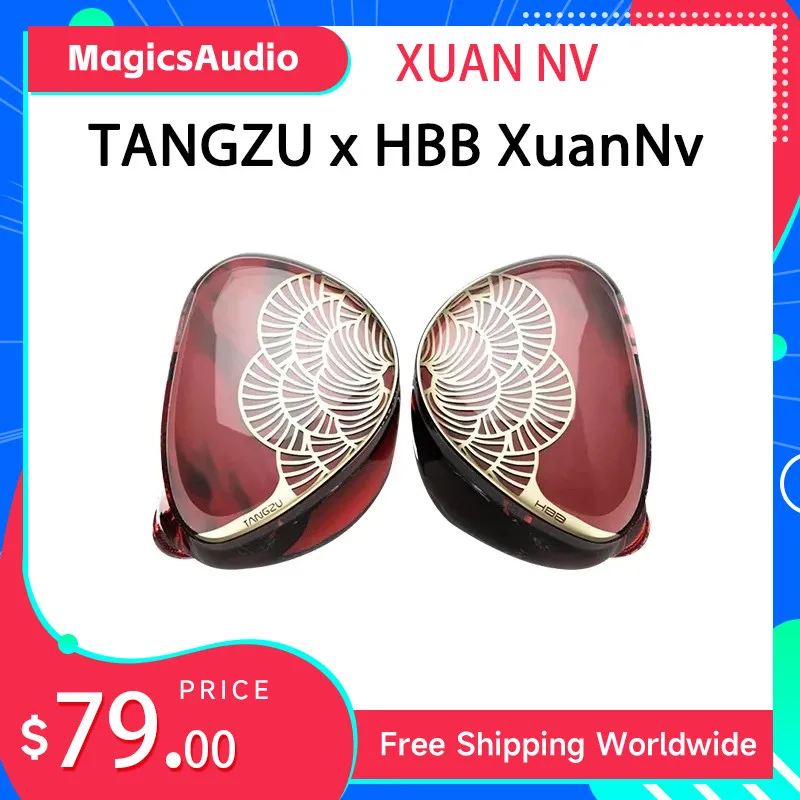 

TANGZU Xuan Nv Hifi Dual DD In-ear Monitors Earphones 2pin 0.78mm Cable IEM Headest Headphones