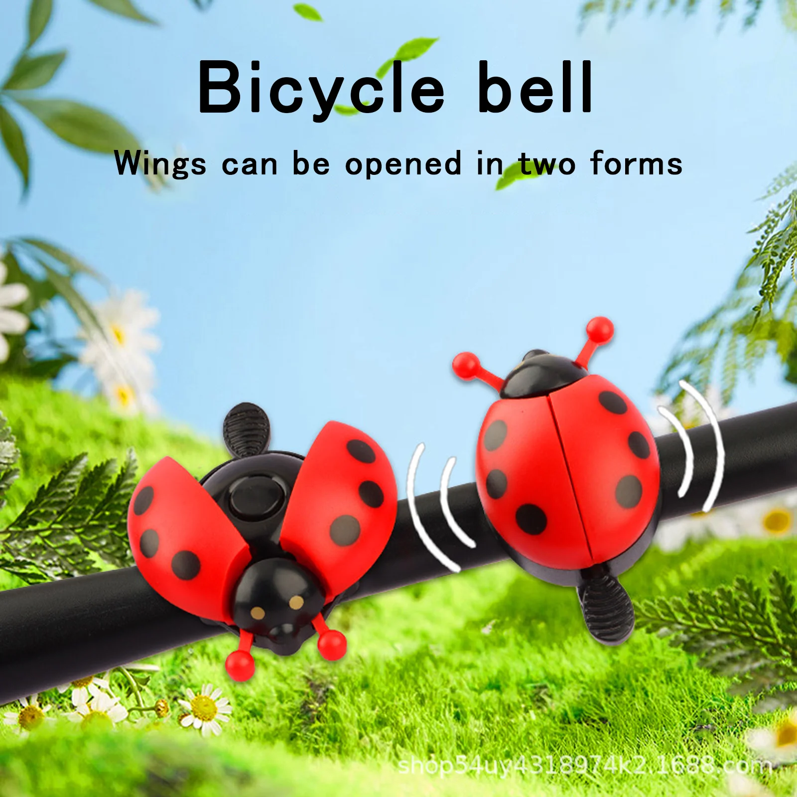 

Children lovely ladybug bicycle bell Crisp sound Loud bells electric bike scooter bike bell ring bicycle horn bike accessories