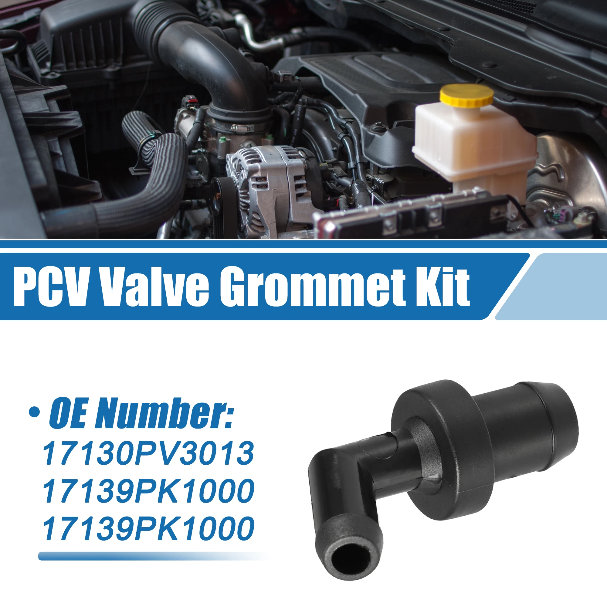 X Autohaux PCV Valve Grommet Exhaust Positive Crankcase Ventilation Fittings No.17130PV3013/17139PK1000 for Honda for Acura