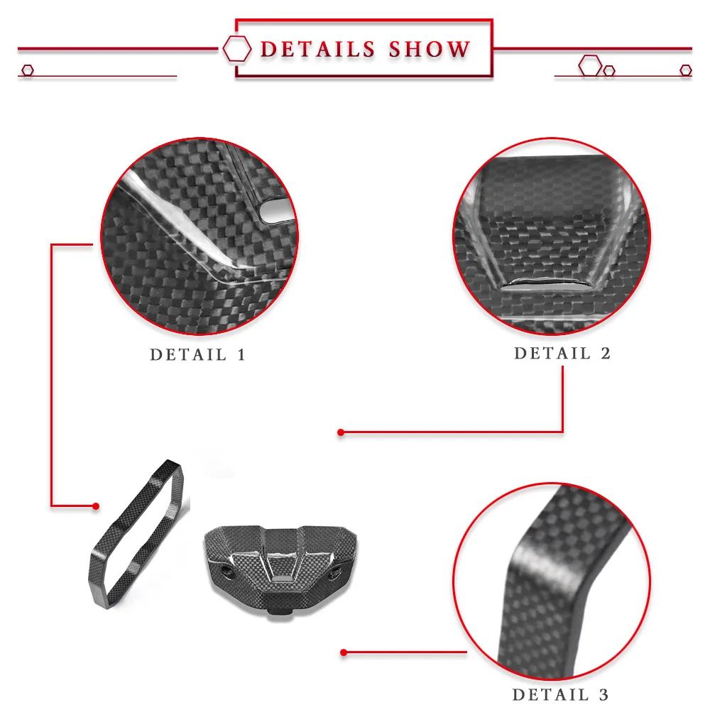 For DUCATI Streetfighter V4 S V4S 2020 - 2024 Accessories Carbon Fiber Dashboard Cover Instrument Cluster Protective Fairing Kit