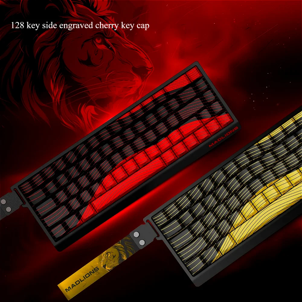 Personality Line Cherry Key Cap PBT 128 Key Side Engraved Light Transmission for 60/64/84/98/104/108 Mechanical Keyboard